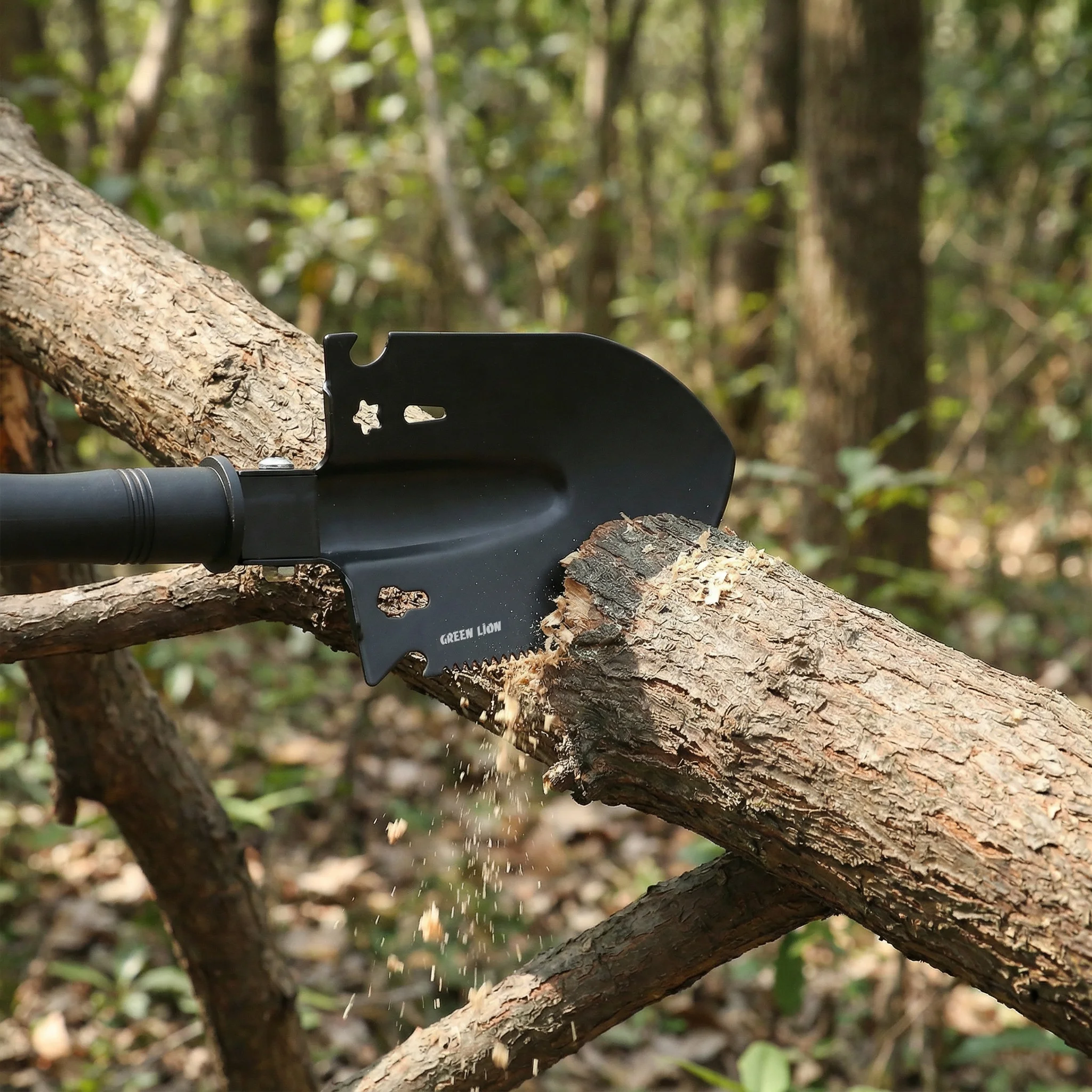Green Lion GSV-8 Multi-Purpose Mini Shovel 8 IN 1 Outdoor Companion - Black