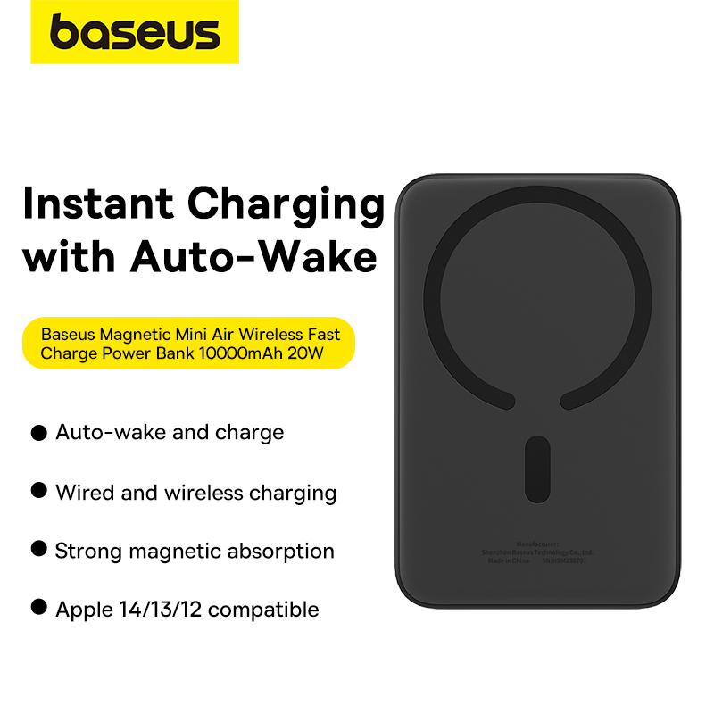 پاوربانک 10000 میلیآمپرساعت باسئوس مدل Baseus Magnetic Portable Charger P10059001113-00 Power Bank