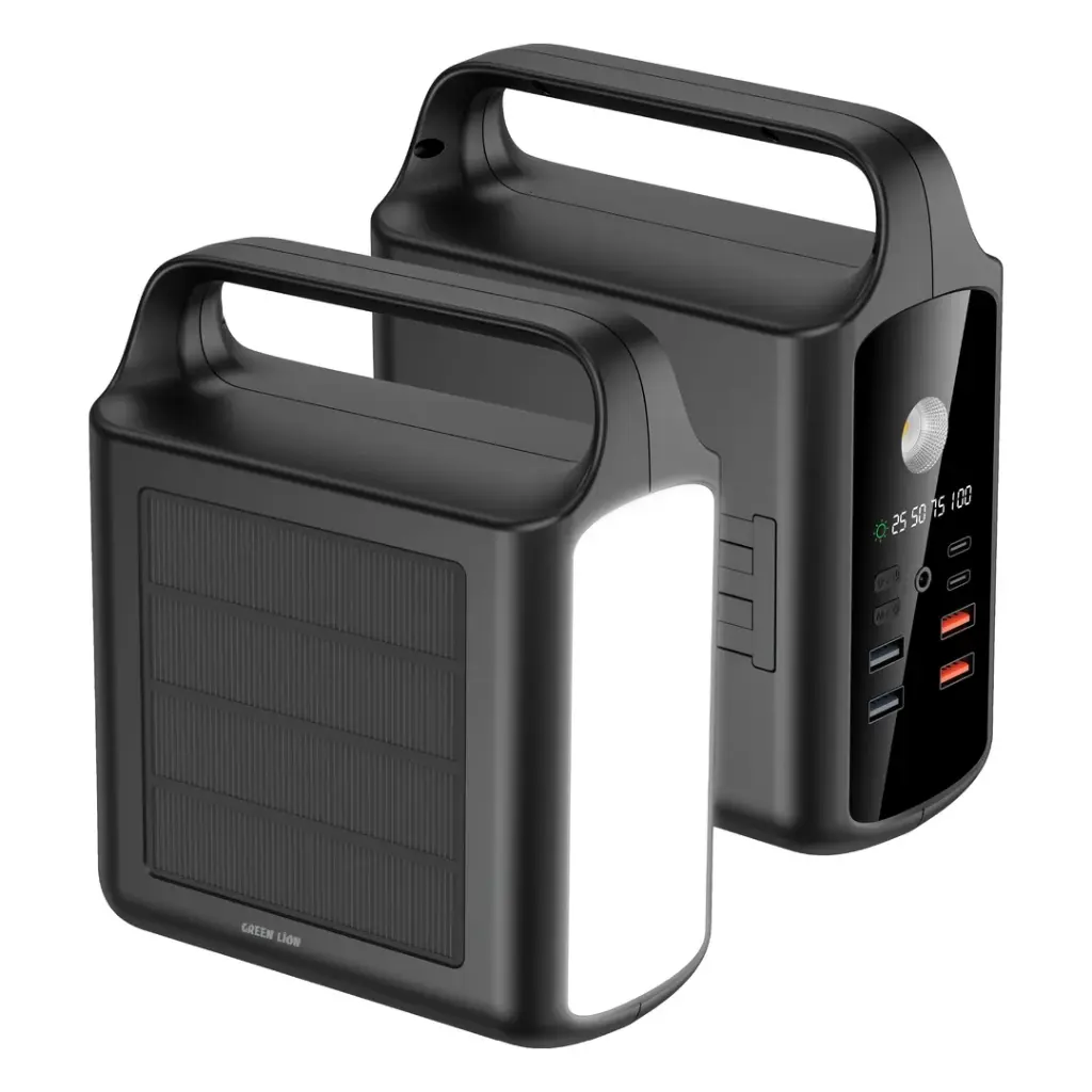 پاوربانک خورشیدی گرین لاین مدل Green Lion Solar Xtreme Power Bank Black