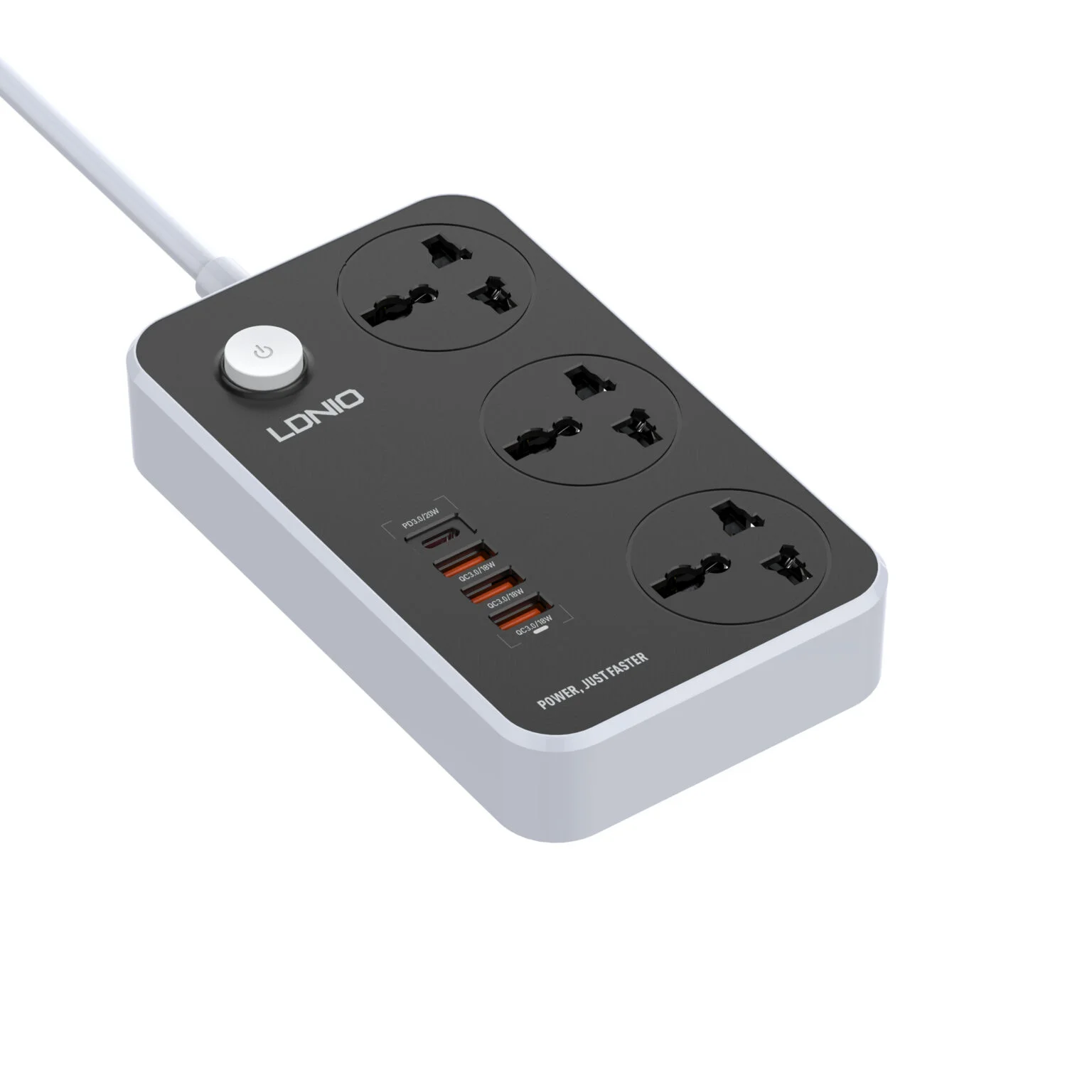 چندراهی برق و شارژر الدنیو مدل LDNIO Power Socket SC3412