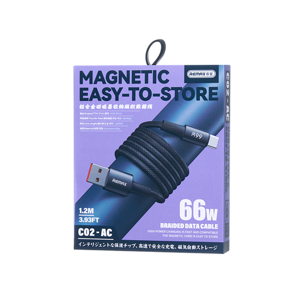 کابل USB-C به USB-A ریمکس مدل Remax CO2-AC 66W (C-A) USB-C to USB Cable