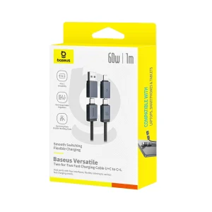 Baseus 60W USB & USB-C to USB-C & Lightning Cable