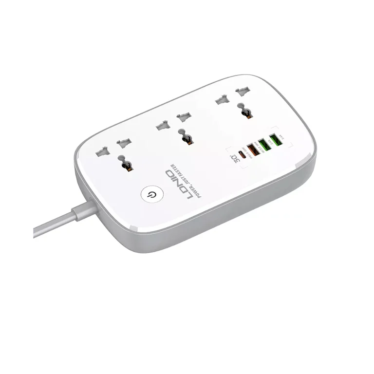 چندراهی برق و شارژر الدینیو مدل LDNIO SC3416 Power Strip 2