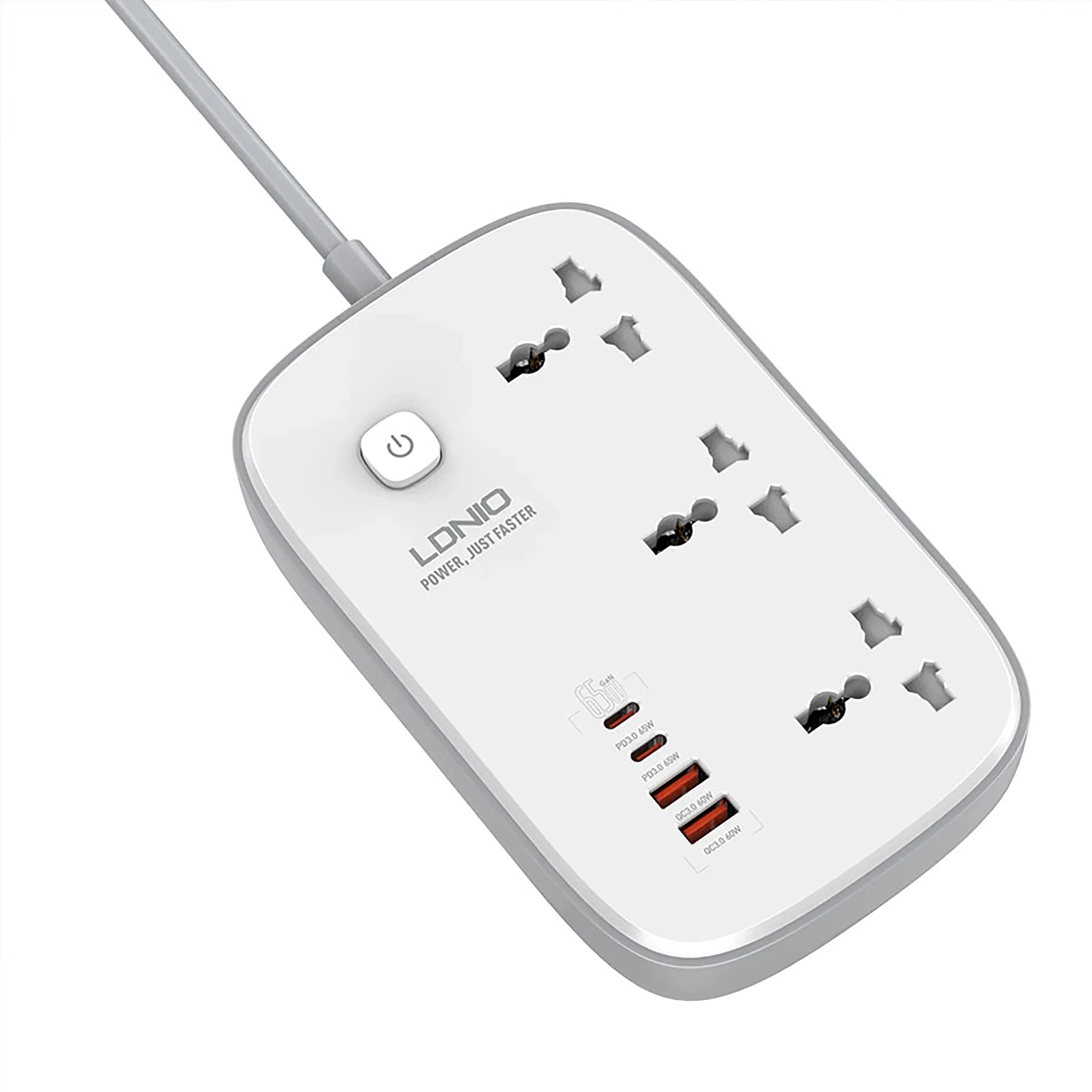 چندراهی برق و شارژر الدینیو مدل LDNIO SC3416 Power Strip - نمای 1