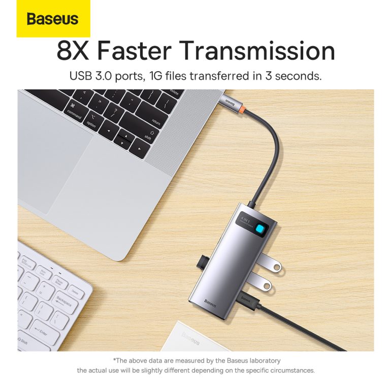 هاب 4 پورت تایپ سی بیسوس مدل BS-OH066 MetalGleam 5