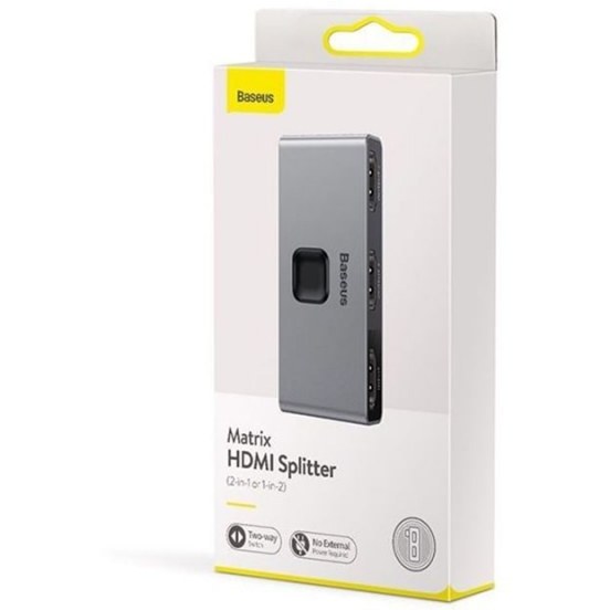 سوئیچ 1 به 2 HDMI باسئوس مدل Baseus CAHUB-BC0G 3