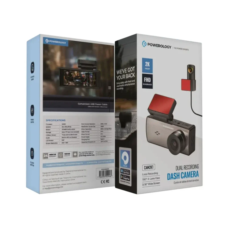 Powerology PDCAM2K1 Dash Cam