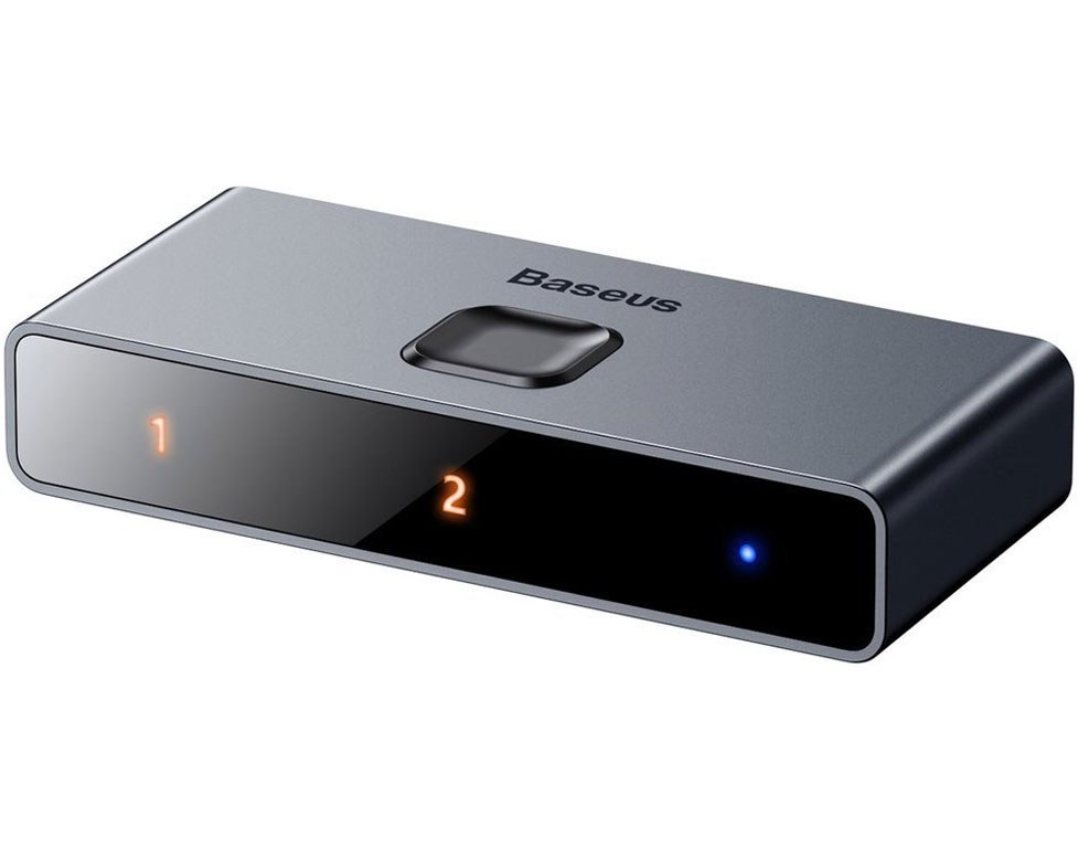 سوئیچ 1 به 2 HDMI باسئوس مدل Baseus CAHUB-BC0G سوئیچ 1 به 2 HDMI باسئوس مدل Baseus CAHUB-BC0G